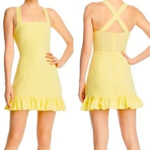 NWT The Fifth Label Lemon Yellow Seersucker Tank Sun Dress